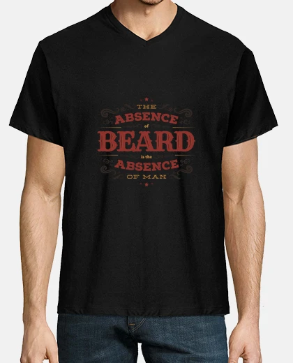 T-shirt la mancanza di beard dell'uomo camicia v collo