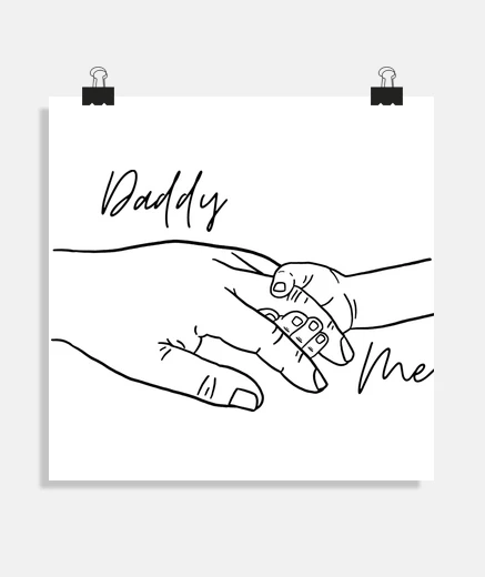 Poster la mano di mio padre e la mia, poster della stanza del bambino