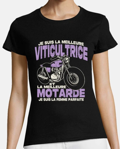 Tee-shirt la meilleure viticultrice motarde