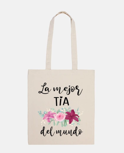Bolsa La mejor tia, floral b