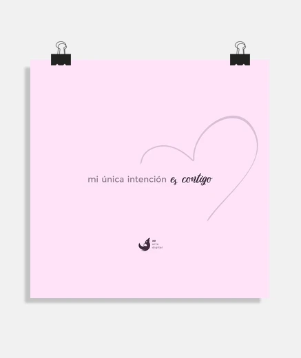Poster la mia unica intenzione è con te