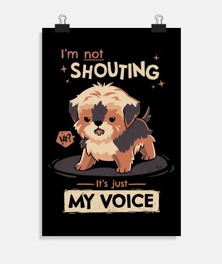 Poster la mia voce poster di cane yorkshire terrier