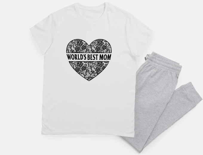 Pigiama la migliore mamma del mondo pizzo effet