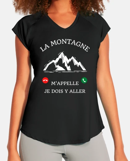 Tee-shirt la montagne m appelle humour randonneur
