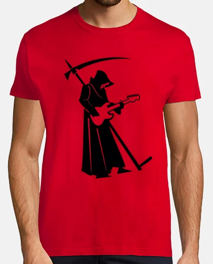 Camiseta la Muerte toca la guitarra