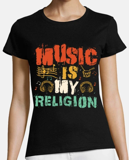 T-shirt la musica è la mia religione musicista musica amore