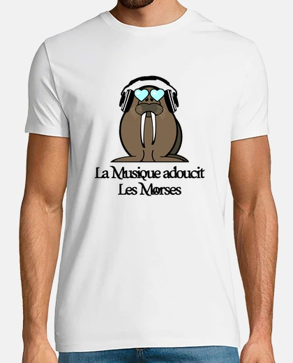 Camiseta la música suaviza las morsas
