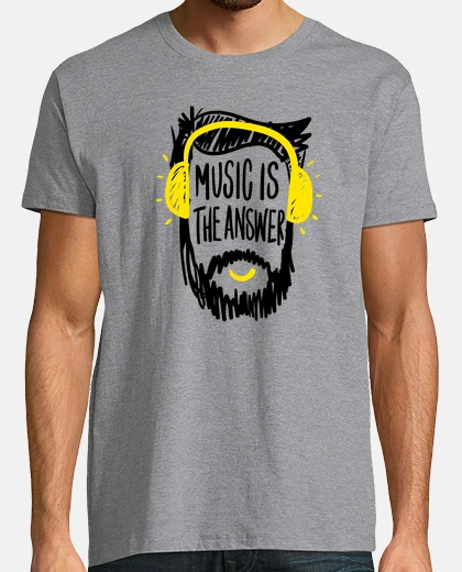 Tee-shirt la musique est la réponse la musique est la réponse