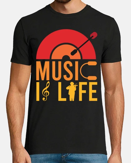 Tee-shirt la musique est la vie