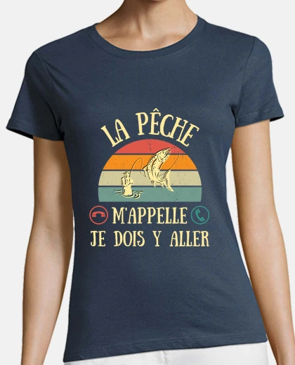 Tee-shirt la peche m appelle humour pecheur