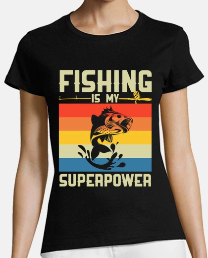 T-shirt la pesca è il mio superpotere marino vintage