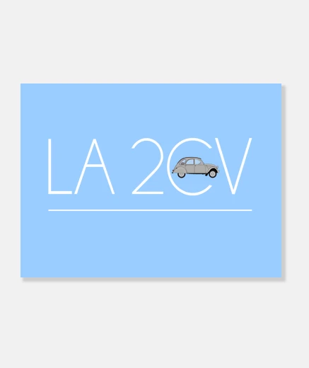 Tableau la petite pomme de terre beige 2cv