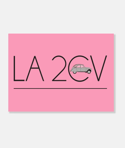 Tableau la petite pomme de terre beige 2cv