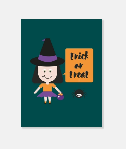 Tableau la petite sorcière d&#39;halloween - tableau