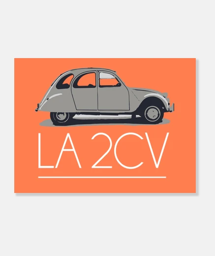 Tableau la pomme de terre beige 2cv
