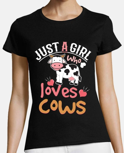 T-shirt la ragazza ama le mucche
