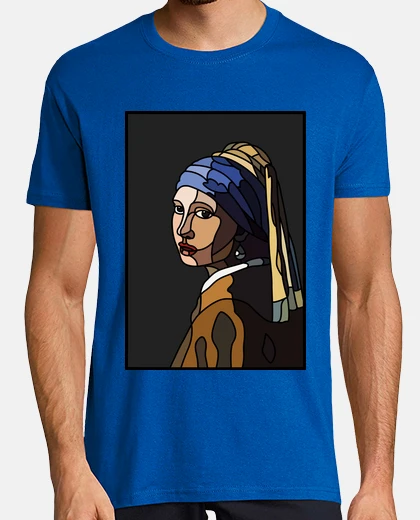T-shirt la ragazza con l'orecchino di perla - morganaart