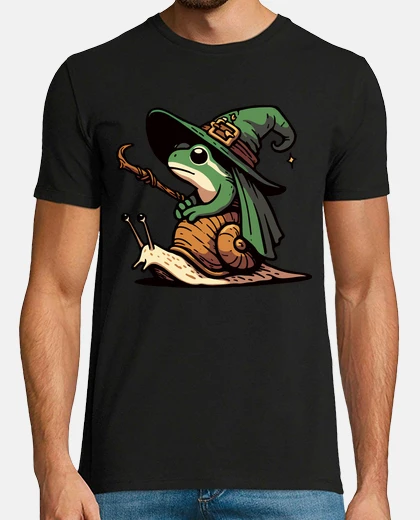 T-shirt La rana stregata kawaii viaggia su una 