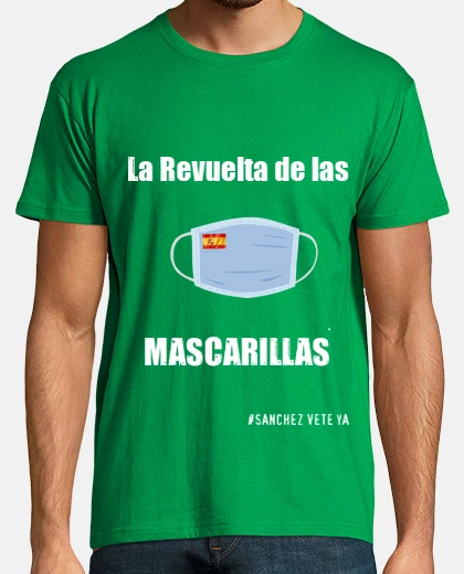 T-shirt la rivolta le maschere. verde