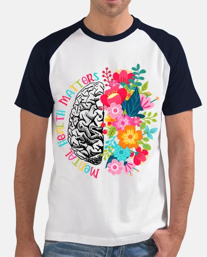 T-shirt la salute mentale conta i fiori si diff
