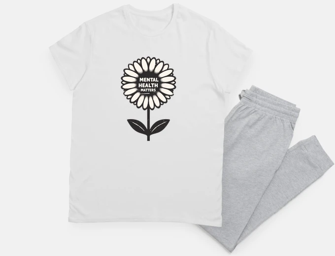 Pyjama la santé mentale compte fleur de margue