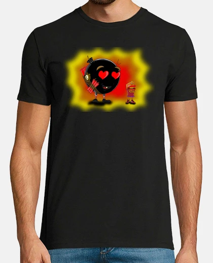 T-shirt la scintilla di amore con sfondo