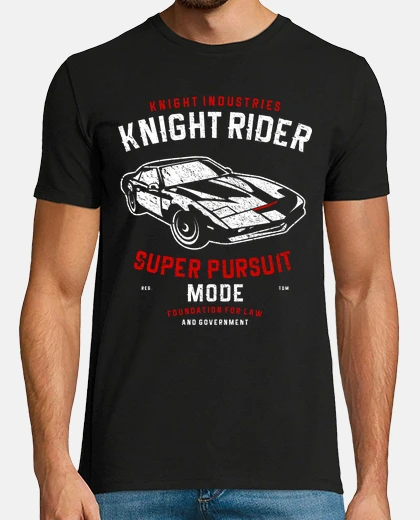T-shirt la supercar knight rider kitt michael knight cars film e tv