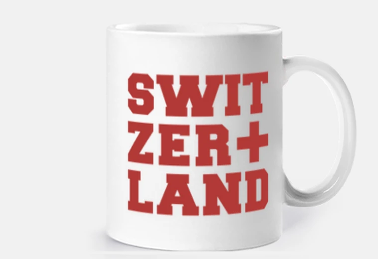 Tazza la svizzera, bandiera, alpi, cantoni, coppa, colazione, personalizzabile,