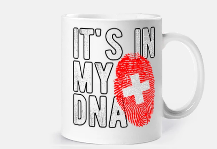 Tazza la svizzera, bandiera, mappa, visitare la svizzera,