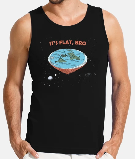 Tee-shirt la terre est plate son frère plat