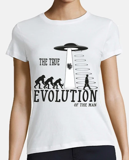 T-shirt la true evoluzione of un uomo