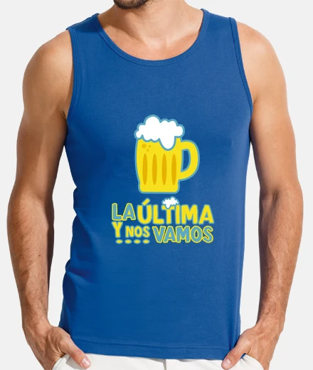 Camiseta La última y nos vamos Hombre, sin mangas, azul royal