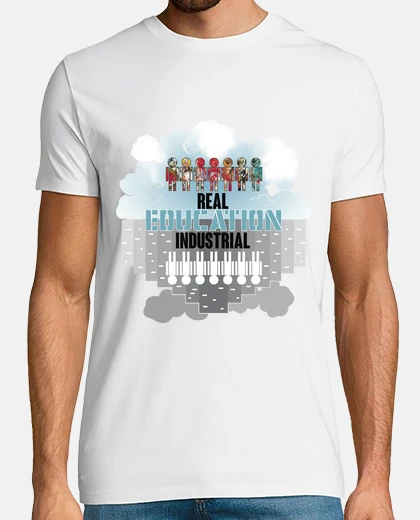 Tee-shirt la véritable éducation par rapport à enseignement industriel