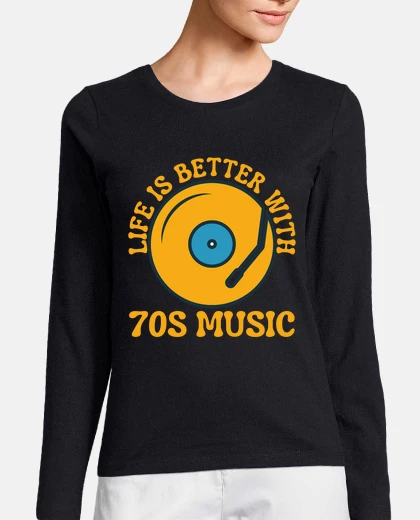 Playera la vida es mejor con la musica de los s