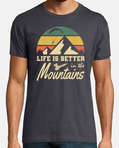 Tee-shirt la vie est meilleure en parapente en mo