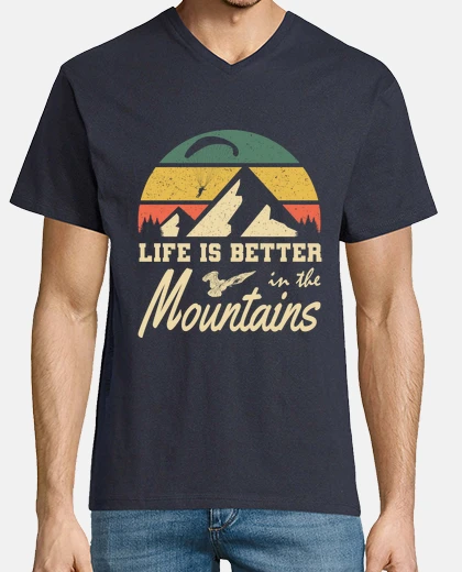 Tee-shirt la vie est meilleure en parapente en mo