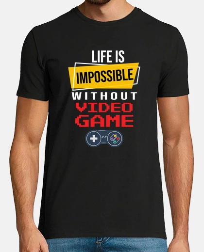 T-shirt la vita è impossibile senza videogioco