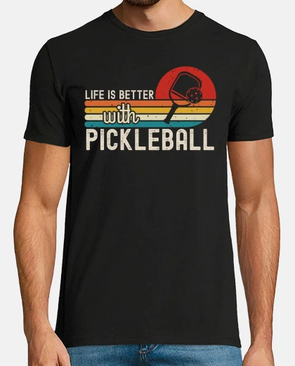 T-shirt la vita è migliore con il pickleball