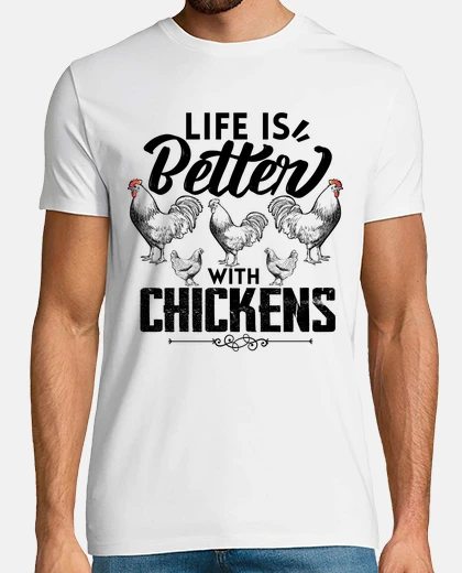 T-shirt la vita è migliore con le mie galline