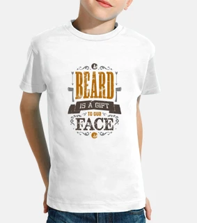 la barba es un regalo para nuestros hijos enfrentan camiseta