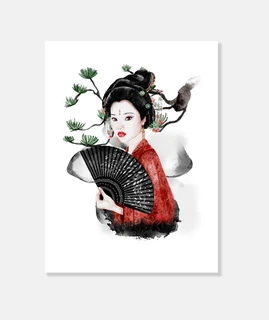 la belleza de una geisha japonesa