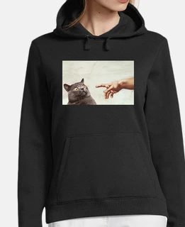 la creazione di adam - divertente amante dell&#39;arte dei regali per gatti
