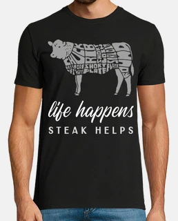 la vida pasa bistec ayuda carne bistecs