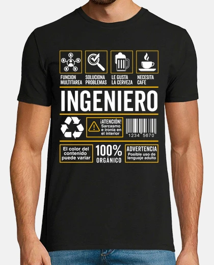 T-shirt label work profession computer engineer programmer geek