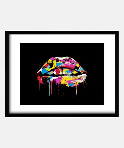 Cuadro labios coloridos