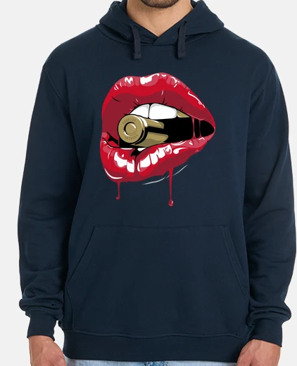 Sudadera Labios y Bala