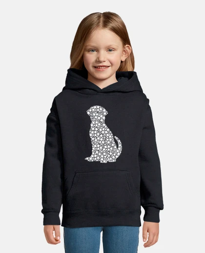 Kids labrador lover and four-leaf clover, too cute