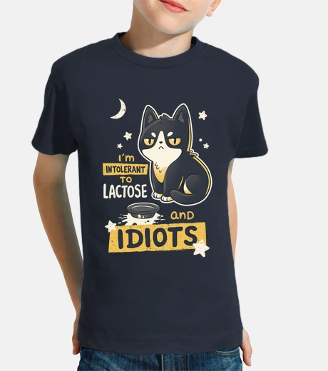 Kids lactose intolerant cat kids&#39; t-shirt