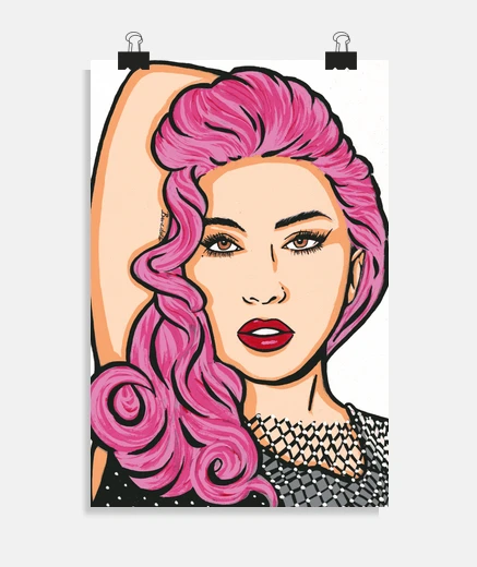 Poster lady gaga stupid love pop art comic