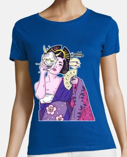 lady hannya t- t-shirt donna